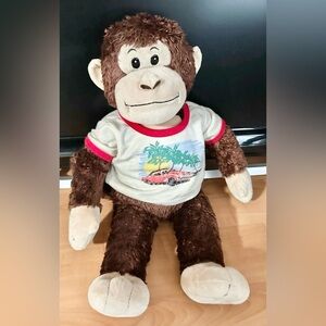 Vintage build a bear smiley talking monkey with original shirt plush toys